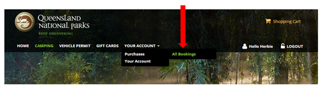 Screenshot of All Booking tab