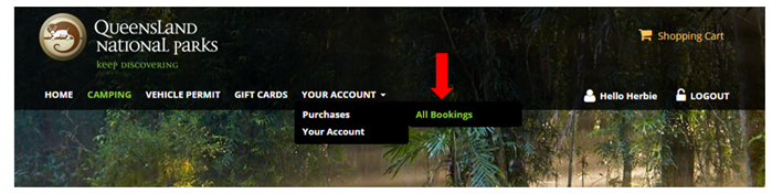 Screenshot of All Bookings tab